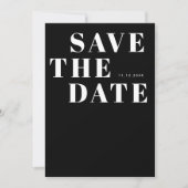 Eenvoudige zwart-wit minimalistische QR-code bruil Save The Date (Voorkant)