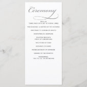 Eenvoudige zwart-wit minimalistische trouwprogramm programma (Voorkant)