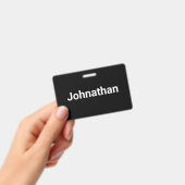 Eenvoudige zwart-wit naam Sjabloon Badge (Handheld)