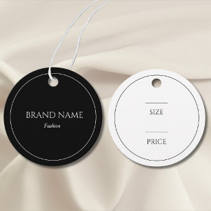 Eenvoudige zwart-wit prijs Labels