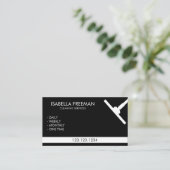 Eenvoudige zwart-wit schoonmaakservice voor huisho visitekaartje (Staand voorkant)