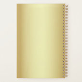 Eenvoudige zwart-witte monogrammen planner (Achterkant)