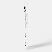 Eenvoudige zwart-witte voetballen monogram Case-Mate iPhone case (Achterkant / Links)