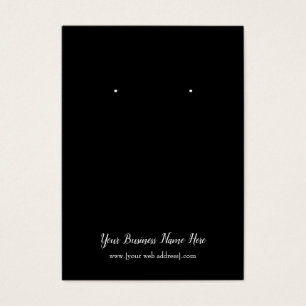 Eenvoudige, zwarte, aangepaste oorenkaart visitekaartje