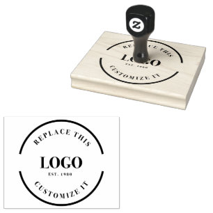 Eenvoudige zwarte aangepaste zakelijke Logo Rubberstempel