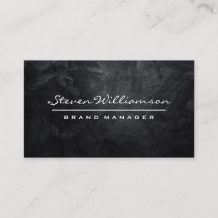 Eenvoudige zwarte achtergrond visitekaartje