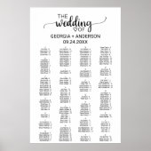 Eenvoudige zwarte alfabetische zetgrafiek poster (Voorkant)