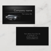 Eenvoudige zwarte auto in de schaduw Visitekaartje (Voorkant / Achterkant)