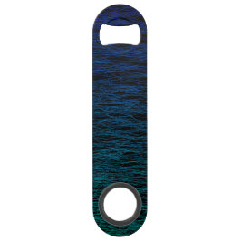 Eenvoudige zwarte Blauwgroen, Abstracte, grijpbare Speed Flessenopener