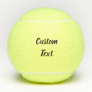 Eenvoudige zwarte cursieve scripttekst of naam tennisballen