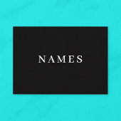 Eenvoudige zwarte Elegant Visitekaartje