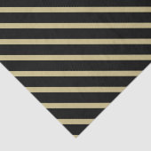 Eenvoudige zwarte en gouden strips tissuepapier (Detail)