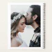 Eenvoudige Zwarte en Witte Bruiloft Planner (Achterkant)