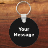 Eenvoudige zwarte en witte Sjabloon Sleutelhanger (Achterkant)