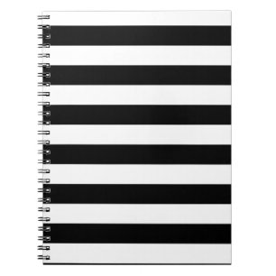 Eenvoudige zwarte en witte strepen notitieboek