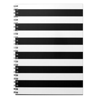 Eenvoudige zwarte en witte strepen notitieboek