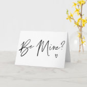 Eenvoudige zwarte en witte Valentijnsdag Hart Kaart (Gele Bloem)