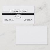 Eenvoudige zwarte en witte Visitekaartjes (Voorkant / Achterkant)