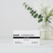 Eenvoudige zwarte en witte Visitekaartjes (Staand voorkant)