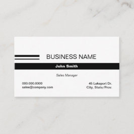 Eenvoudige zwarte en witte Visitekaartjes