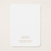 Eenvoudige zwarte Gold Script Earning Display Card Visitekaartje (Achterkant)