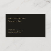 Eenvoudige zwarte gouden schalen van rechtvaardigh visitekaartje (Voorkant)