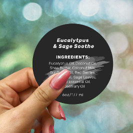 Eenvoudige zwarte Ingrediëntenlijst Product Label