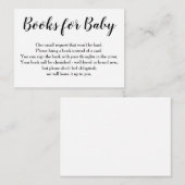 Eenvoudige Zwarte Kalligrafie Boek Aanvraag Invoeg Informatiekaartje (Voorkant / Achterkant)