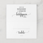 Eenvoudige zwarte kalligrafie bruiloft (Buitenkant ongevouwen)