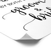 Eenvoudige zwarte kalligrafie Kies een zitplaatje Poster (Hoek)