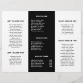 Eenvoudige zwarte Logo Modern Business Trifold Bro (Achterkant)