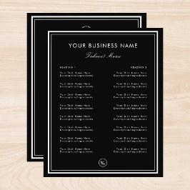 Eenvoudige Zwarte Randlijst Restaurant Cafe Afhaal Flyer