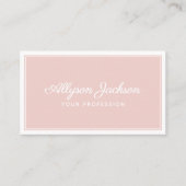 Eenvoudige zwarte roze visitekaartje (Voorkant)