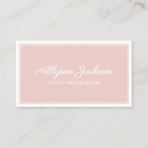 Eenvoudige zwarte roze visitekaartje