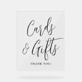 Eenvoudige Zwarte Script Trouwkaarten en Cadeaus Acryl Bord (Voorkant)