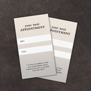 Eenvoudige zwarte Silver Beauty-benoeming Afsprakenkaartje