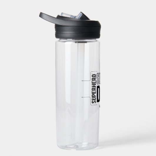 Eenvoudige zwarte Super Pa Kind waterfles (Rechts)