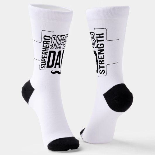 Eenvoudige zwarte Super Pap Kind Sokken (Gebogen)