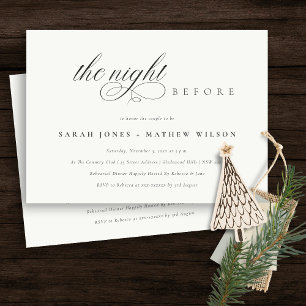 Eenvoudige Zwarte Witte avond van het Manuscript a Bedankkaart