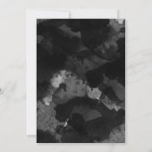 Eenvoudige zwarte witte bruiloft bespaart de datum save the date (Achterkant)