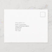 Eenvoudige zwarte witte bruiloft RSVP Uitnodiging Briefkaart (Achterkant)