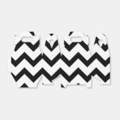 Eenvoudige zwarte witte chevron patroonlijn retro bedankdoosjes (Uitgevouwen)