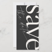 Eenvoudige Zwarte Witte Foto Save The Date (Voorkant)