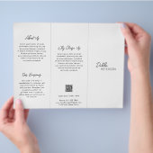 Eenvoudige zwarte witte hedendaagse QR-code Modern Flyer (Hand)