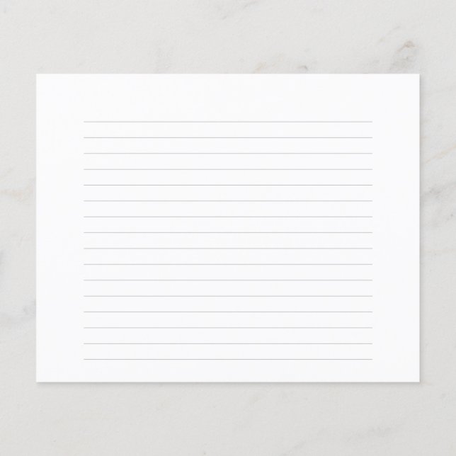 Eenvoudige zwarte & witte Kaart (Achterkant)