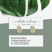 Eenvoudige zwarte witte-Script Veroorbare weergave Mini Visitekaartjes