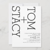 Eenvoudige Zwarte Witte Typografie Ultra Vet Huwel Kaart (Voorkant)