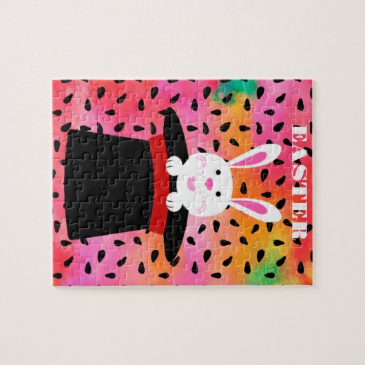 EENVOUDIGER BUNNY IN PET PUZZLE. JIGSAW PUZZLE LEGPUZZEL (Horizontaal)