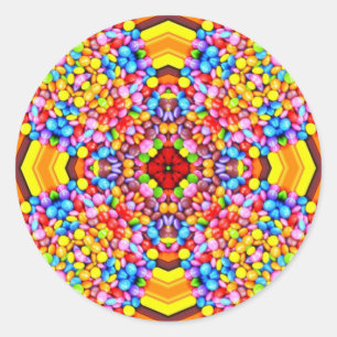 EENVOUDIGER ~ WOW! Multicolored SNOEP voor het Pas Ronde Sticker