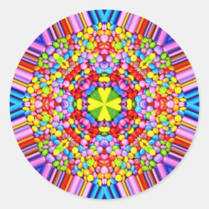 EENVOUDIGER ~ WOW! Multicolored SNOEP voor het Pas Ronde Sticker